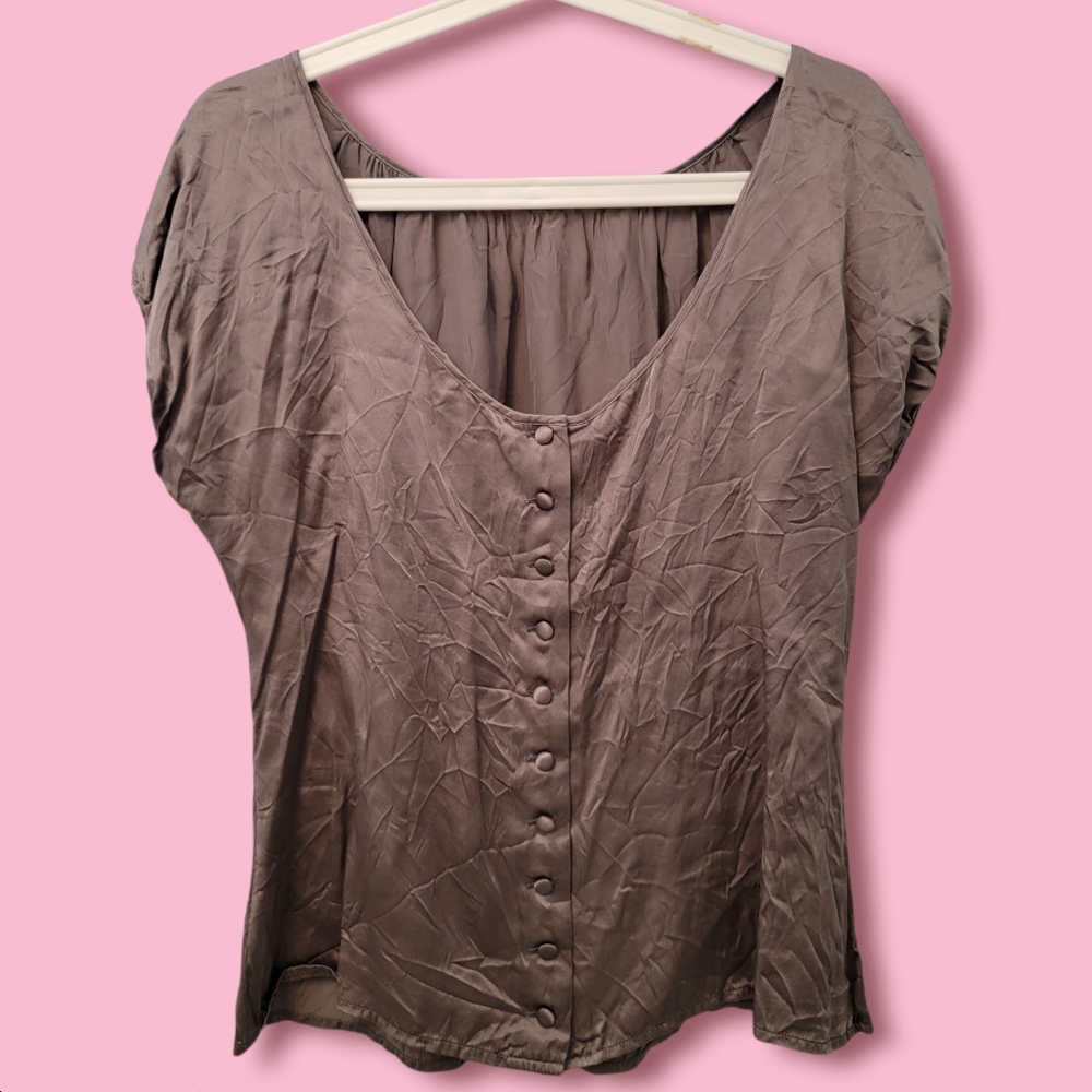 100% silk blouse with buttons